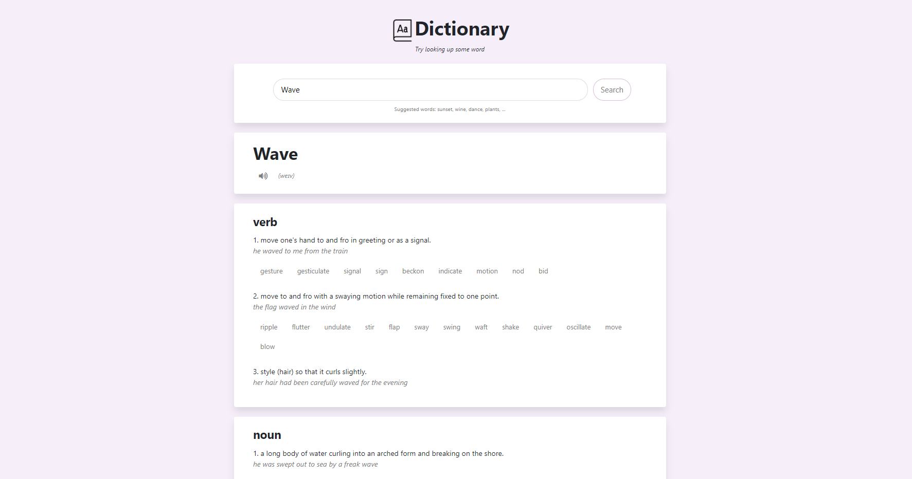 Dictionary App